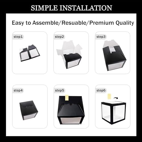 Graduation Decorations 2026 Black and Gold - 4 Balloon Boxes with Letters, Large Class of 2026 Backdrop Banner, 70pcs Balloon Garland Arch Kit - High School College Grad Photo Booth Props