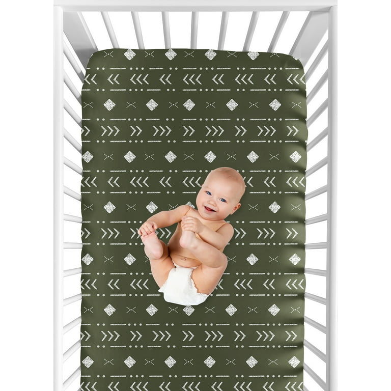 Hunter green best sale crib sheet