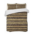 thumbnail image 2 of Black Golden Striped Twin Size Down Alternative Comforter, Lightweight Comforter Quilt Bedding Set with Pillow Shams Luxury Farmhouse Stripes All Seasons Bed Comforter Duvet Insert 68"x86", 2 of 7