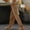 Brown, variant on Women's Lace Trim Cotton Linen Jogger Pants, Elastic Drawstring Waist for Daily Wear