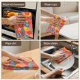 thumbnail image 5 of 2 Pcs Pioneer Flower Floral Print Pattern Kitchen Towels, Funny Microfiber Dish Towel Set, 18" X 26" Tea Towels, 5 of 6