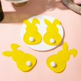 thumbnail image 6 of 4Pcs Easter Bunny Cutlery Holder Plush Tail Decor Rabbit Shape Cutlery Cover Cutter Fork Bag Happy Easter Party Decoration-Yellow, 6 of 8