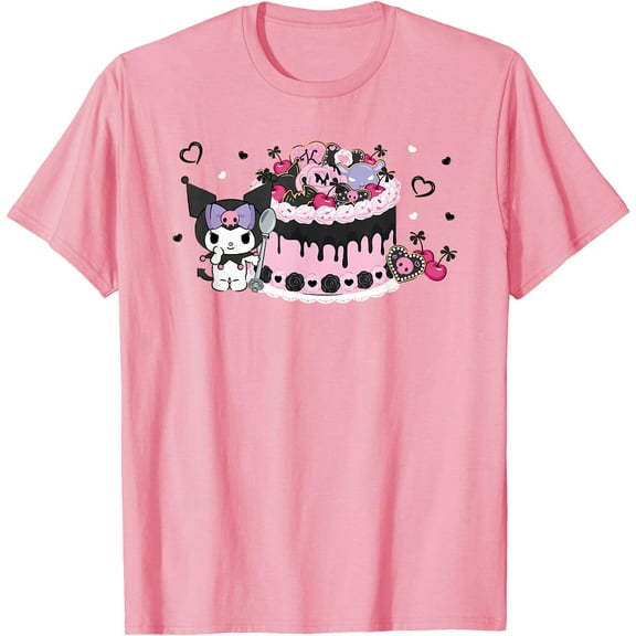 Kuromi Kawaii Cake Cute DTG Print Unisex T-Shirt
