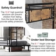 thumbnail image 5 of Mirightone Quad Bunk Bed with Comfort Rungs Ladder and Versatility Detachable Triple Beds, Heavy-Duty Twin Over Twin Metal Bunk Frame, Black, 5 of 9