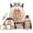 Bow Boba Capybara, variant on HUIACONG 5Pcs Cute Winged Axolotl Kids Backpack Set, 17 Inch Lightweight School Backpack with Lunch Bag, Pencil Case, Water Bottle Sleeve, Keychain