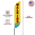 thumbnail image 3 of Walk-Ins Feather flag for Outdoor by Mavis Print | 11.5 FEET Long Polyester Outdoor Banner Flag for Easy Hang | HD Print Swooper I Flag Only for Business Advertising | Made in USA I Flag Only, 3 of 5
