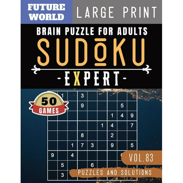 sudoku puzzles book large print sudoku expert brain games for adults