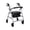 Silver, variant on McKesson Rollator Walker with Seat - Lightweight, Aluminum Walker with Wheels, 1 Ct