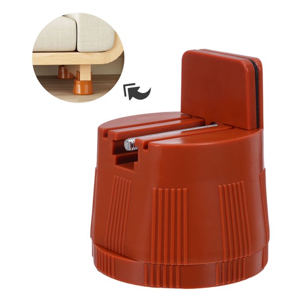 IDEANATEGRATE 4Ud Extensores Ajustables De Patas De Muebles Con Almohadillas Silenciosas Y Antideslizantes En Color Marrón