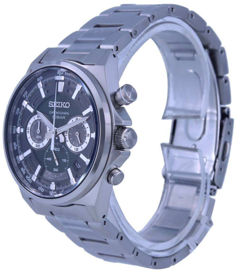 Seiko Men's Classic Green Dial Watch - SSB405P1