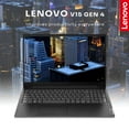 thumbnail image 2 of Lenovo V15 Gen 4 Business Laptop, 15.6" FHD Screen, AMD Ryzen 5 5500U, 12GB RAM, 512GB SSD, Webcam, HDMI, Wi-Fi, Windows 11 Pro, Black, 2 of 5