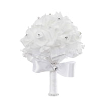 Acahhotxx Beautiful White Foamflower Bridal Bouquet Wedding Flower Arrangement for Bridal Decor