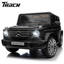 Track Seven 24V Ride on Car, Licensed Mercedes-Benz G500 Electric Car with Remote Control, Bluetooth, LED Lights, Max Speed 5.7 mph, 24V Ride on Truck for Boys Girls Age 3 , Black