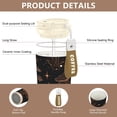 thumbnail image 3 of 500ml Stainless Steel Coffee Mug with Portable Beige Strap Vacuum Insulated Ceramic Coated Coffee Tumbler Mushrooms and Glittering Stars, 3 of 8