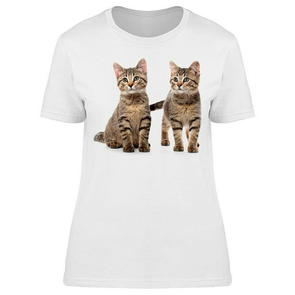 Cute Shorthair Kittens, Looking T-Shirt Women -Image by Shutterstock, Female x-Large