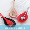 thumbnail image 3 of Servette Home Round Silicone New Spoon Rests - Set of 2 Pink/Red, 3 of 6