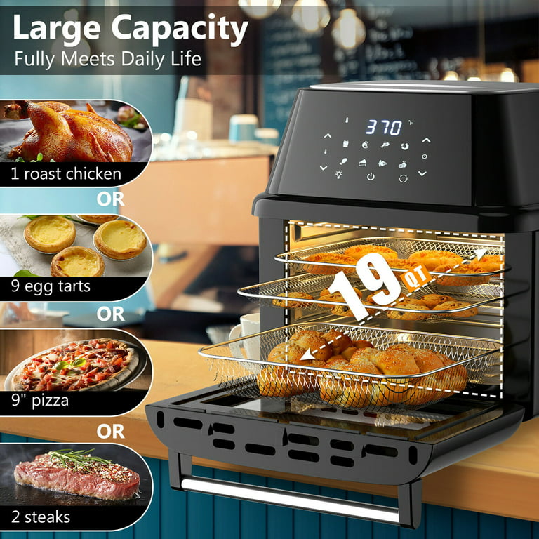 Air Fryers Oven on Sale, 16.91-Quart Electric Fryer with 8-in-1 LED  Digital, 1800W Air Fryers Oven w/Dehydrator & Rotisserie, 8 Accessories,  Upgraded Touch Screen, for Cook, Fry, Grill, Bake, S5847 