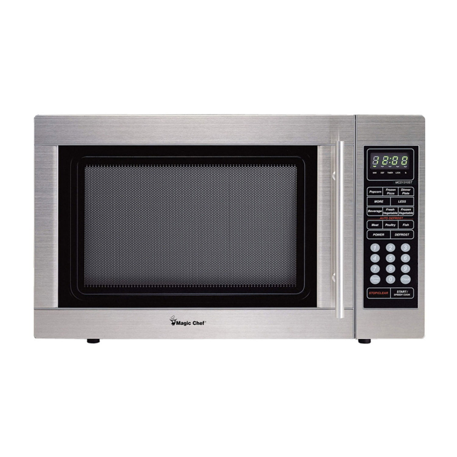 Magic Chef 1000 Watt 1.3 Cu Ft Microwave, Stainless Steel (Refurbished