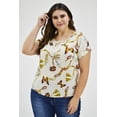 thumbnail image 2 of Blusa manga corta Roman Fashion /Tallas Extras, 5523 (Beige) beige 42 Roman Fashion BL-JON-5523-BEIGE, 2 of 7