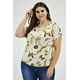 thumbnail image 2 of Blusa manga corta Roman Fashion /Tallas Extras, 5523 (Beige) beige 42 Roman Fashion BL-JON-5523-BEIGE, 2 of 7