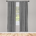 thumbnail image 3 of Ambesonne Cow Print Curtains, Cow Skin with Spots, Pair of 28"x95", White Black, 3 of 5