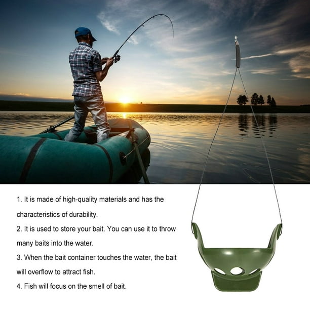 Youkk Fishing Feeder Plastic Multifunctional Carp Baits Cage Holder  Practical Feeders Tackle Accessories Fittings Tools Parts Green 