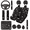 Christmas Snowflake Music, variant on POLERO Car Seat Cover Full Set, with Auto Cup Pad Key Holder Front And Rear Seat Covers, 15-Piece Halloween Ghost Pumpkin Car Seat Covers Set