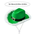 thumbnail image 3 of WINDLAND Glowing Fedora Hat Green Color Cowboy Hat Musical Festival Christmas Costume Hat, 3 of 9