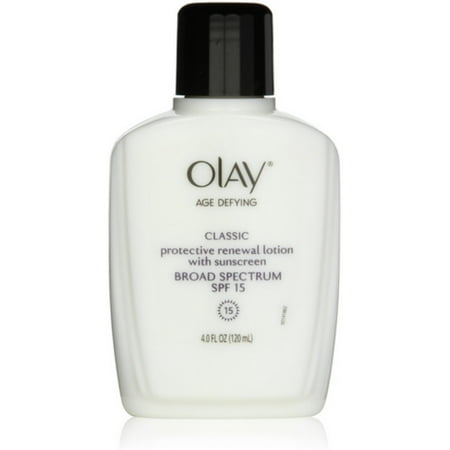OLAY Age Defying Protective Renewal Lotion, With Sunscreen, Classic 4 oz (Pack of 2)