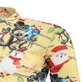thumbnail image 4 of Men‘s Christmas Dress Shirts Fun Printed Long Sleeve Regular Fit Button Down Shirts Light Blue M, 4 of 8