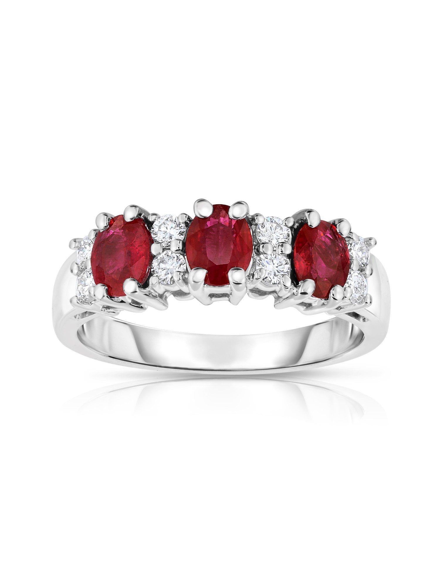 0.25 Carat Red G-H SI2 RD Solitaire Ring 14K White Gold Valentineday Spl.Sale 