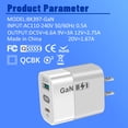 thumbnail image 2 of Cargadores de pared inteligentes seguros de carga de teléfono GaN de 65 W para Huawei (blanco de EE. UU.), 2 of 4