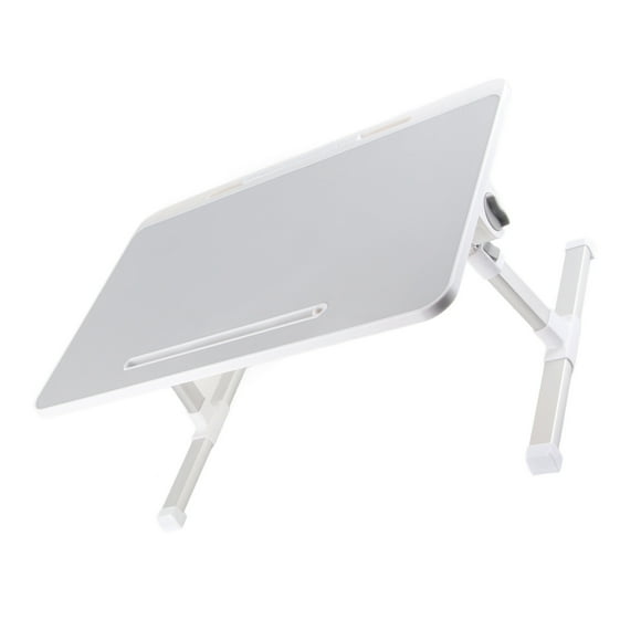Portable Laptop Bed Table with Foldable Legs Aluminum Alloy, Rotating Desktop, Large Space, Minimalist Design for Writing Working Reading Eating