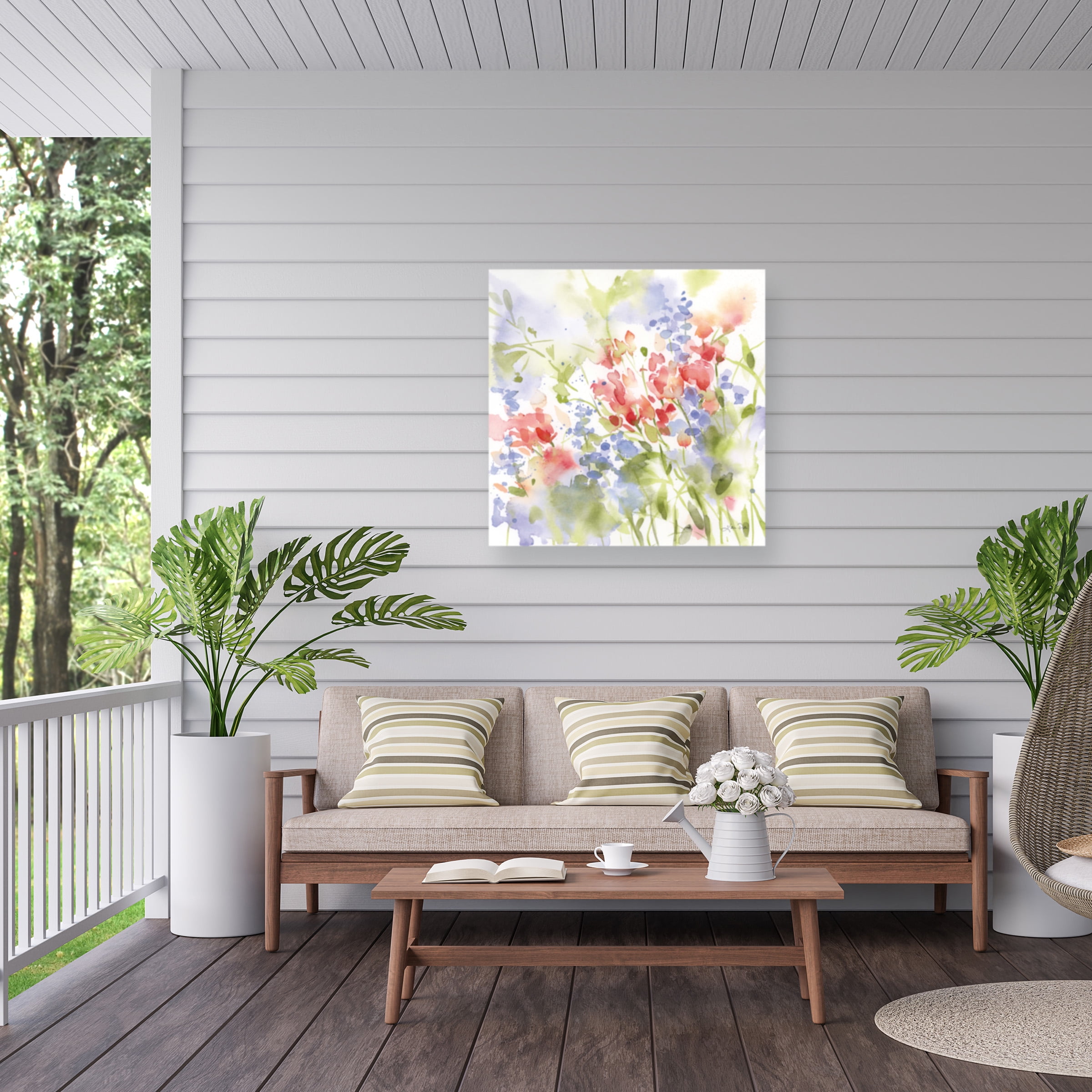 Katrina Pete 'Spring Meadow II' Outdoor Canvas 24x16