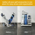 thumbnail image 2 of DWVO Golf Storage Rack Garage Organizer Golf Bag Storage Stand Rack Golfing Equipments Rack Extra Large Design for Golf Clubs Accessories Sports Equipment Storage Rack, 2 of 7