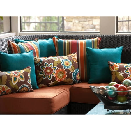 Waterproof Outdoor Pillows Pillow Perfect Outdoor/ Indoor Annie|Westport Reversible Rectangle Throw Pillow (Set of 2) ()