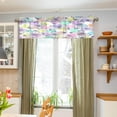 thumbnail image 5 of Dreamtimes Beautiful Colorful Butterfly Valance Curtains for Kitchen or Bathroom, 54x18in Valances Window Treatment Rod Pocket Drape Light Filtering Living Room Bedroom Decor, 5 of 6