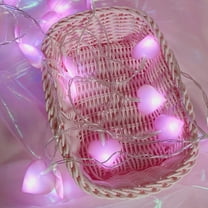 ELAYARD Pink LED String Lights Heart Shape Battery Operated Eco Friendly for Indoor Outdoor Use
