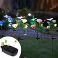thumbnail image 2 of Wovilon Rose Flower Transparent Butterfly Combination Insert Land Type Solar Lights, Decorative Garden Lanterns, Landscape With Warm White Led Outdoor Lighting For Landscape, Yard, Pathway And Patio, 2 of 7