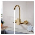 thumbnail image 2 of Kitchen Brushed Gold Wall Mounted Faucet Rotation Stainless Steel Lead Free Sink Water Mixer Tap Griferia Para Cocina ,Built To Last, 2 of 6