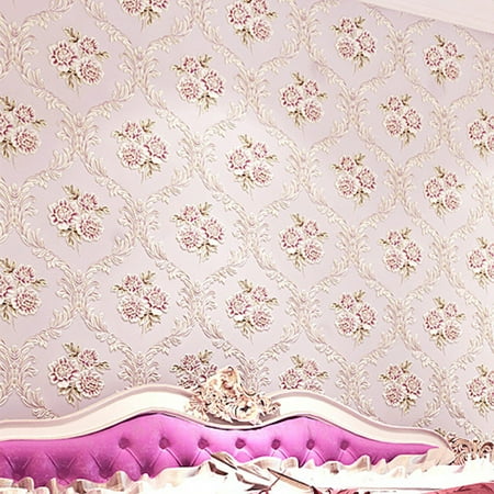 Garden Flower Purple & Yellow Wallpaper - 21 x 374 Inches - Perfect for DIY Home Decorating