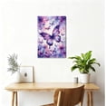 thumbnail image 5 of Purple Butterfly Watercolor Art Canvas Prints Wall Art Decor for Bedroom Living Room,Dreamy Fantasy Floral Butterfly Poster Printing Artwork Decor--, 5 of 7