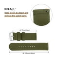 thumbnail image 4 of Olive Green Nylon Watch Band 24mm Width Durable Nylon Strap with Silver Buckle, Canvas Watchband, 4 of 6