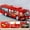 Red, variant on Green Green Simulation City Bus Toy For Kids With Lights Sound Opening Doors Inertia Model Vehicle
