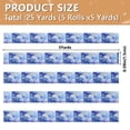 thumbnail image 3 of 5 Rolls Christmas Ribbon 1.5 inch Wide Decorative Ribbon for Gift Wrapping and Holiday Decorations Blue Ink Clouds, 3 of 7