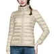 thumbnail image 1 of Chaquetas y abrigos casuales de manga larga sin capucha para mujer, chaqueta acolchada de manga larga con cuello alto y cremallera, abrigo de invierno con bolsillos para mujer, 1 of 6