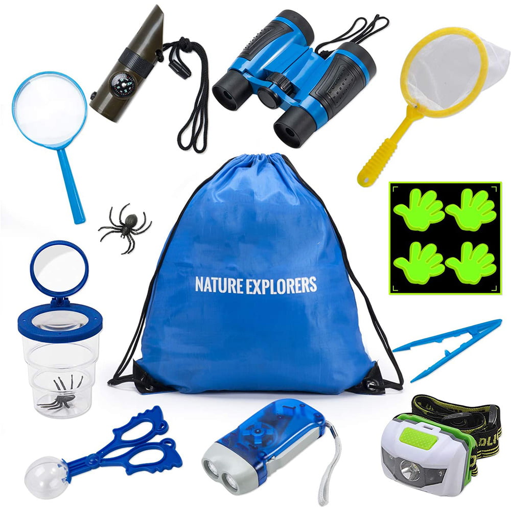 Outdoor Explorer Kit  Bug Catcher Kit for Kids Camping Hiking Set with Binocul 