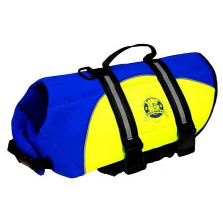 Paws Aboard PA- Neoprene Doggy Life Jacket Extra Small Blue- Yellow