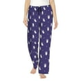 thumbnail image 2 of Goofa Astronaut Rabbit Printed Soft Pajama Pants for Women, Wide Leg Comfy Casual Lounge Yoga Pants-Large, 2 of 9