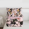 thumbnail image 6 of jejeloiu Floral Cat Pattern Full Size Comforter Sets Kids,Colorful Rustic Flowers Bedding Sets,Reversible,3pcs, 6 of 8